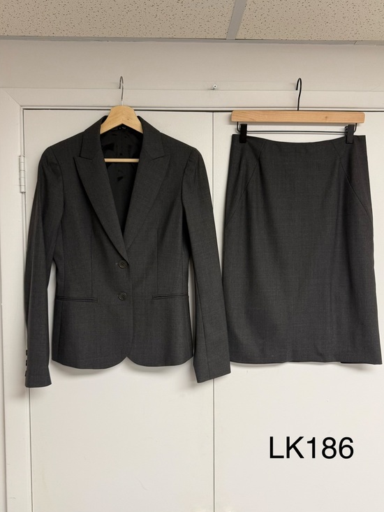 Theory Other - Theory Nichelle Tailor Gray Wool Blazer Skirt Suit Size 4/2
